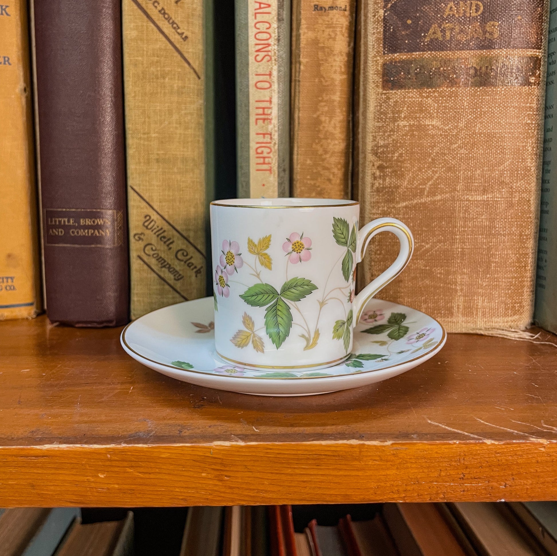 Wedgwood Wild Strawberry Demitasse Cup & Saucer Changing Thymes of West Michigan