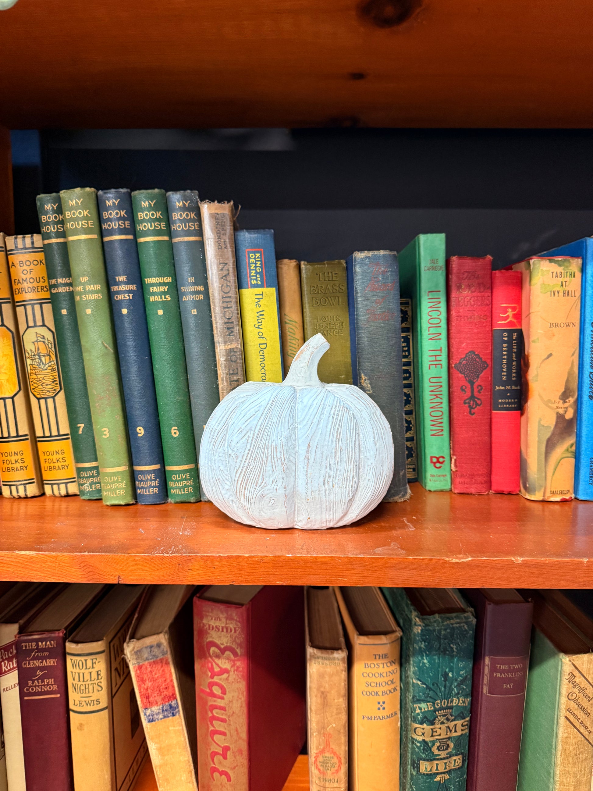 Distressed White Pumpkin