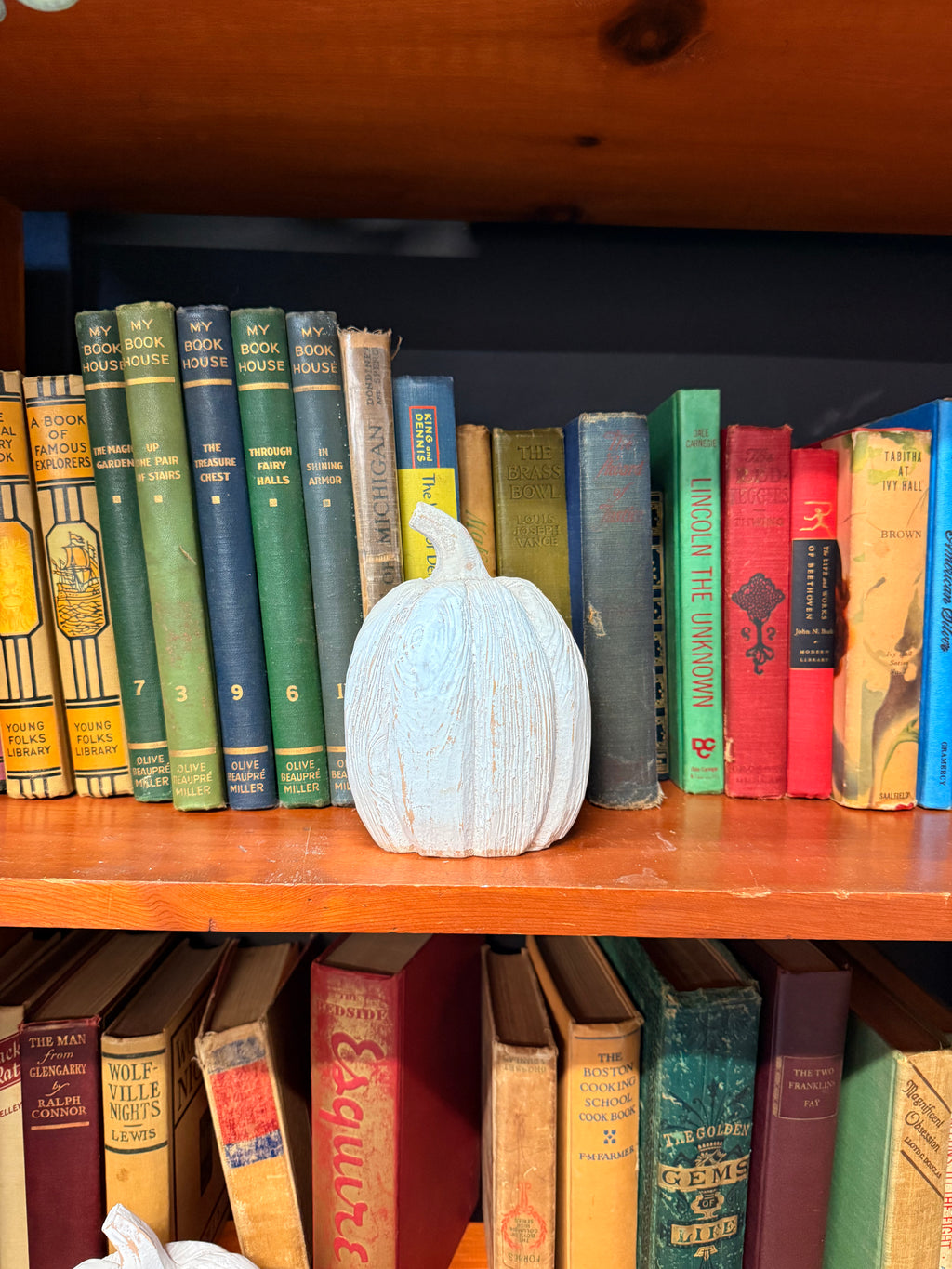 Distressed White Pumpkin