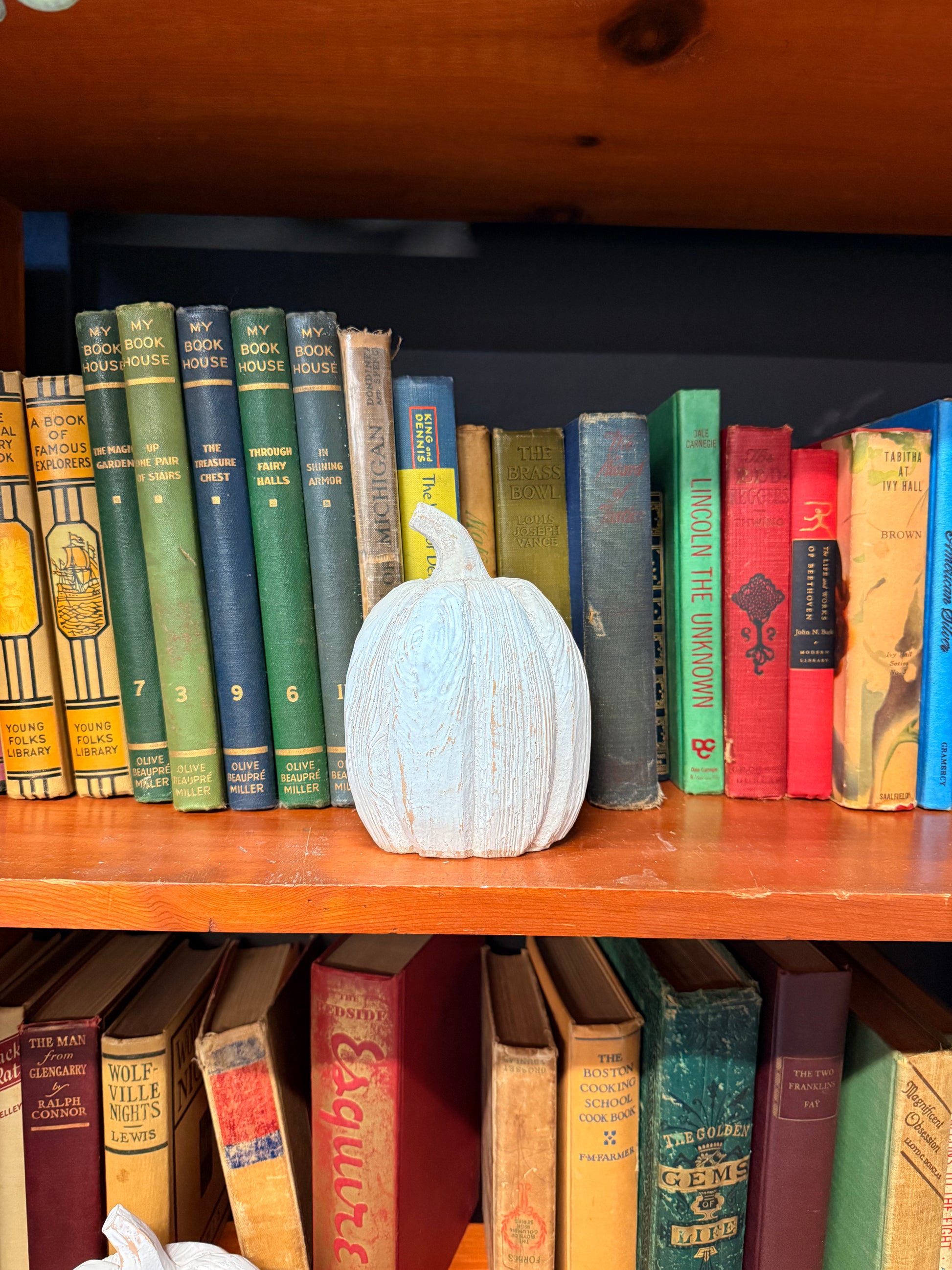 Distressed White Pumpkin
