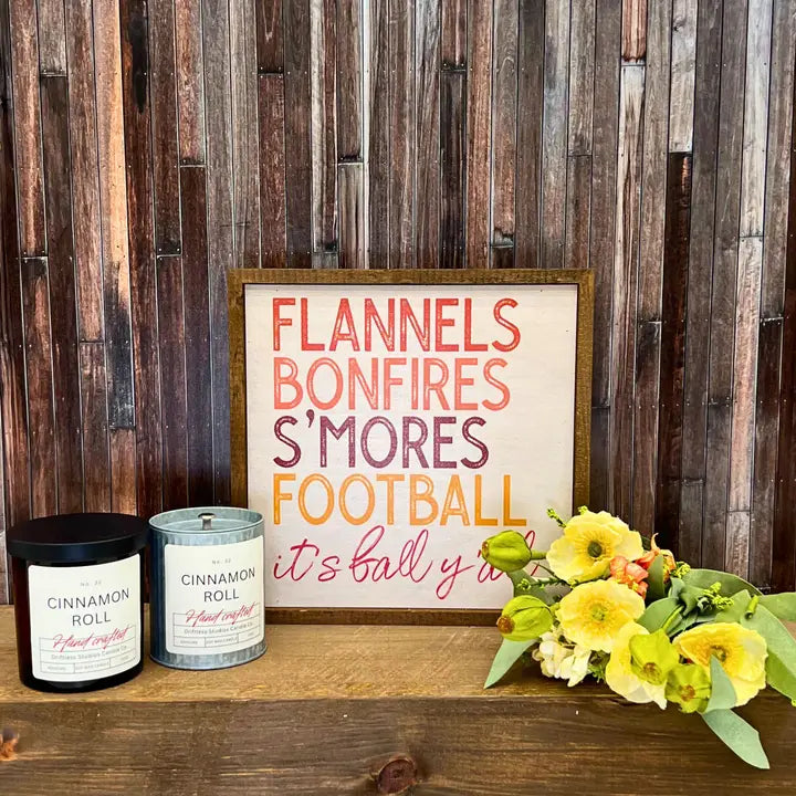Cinnamon Roll Fall Decor Tin Soy Candle