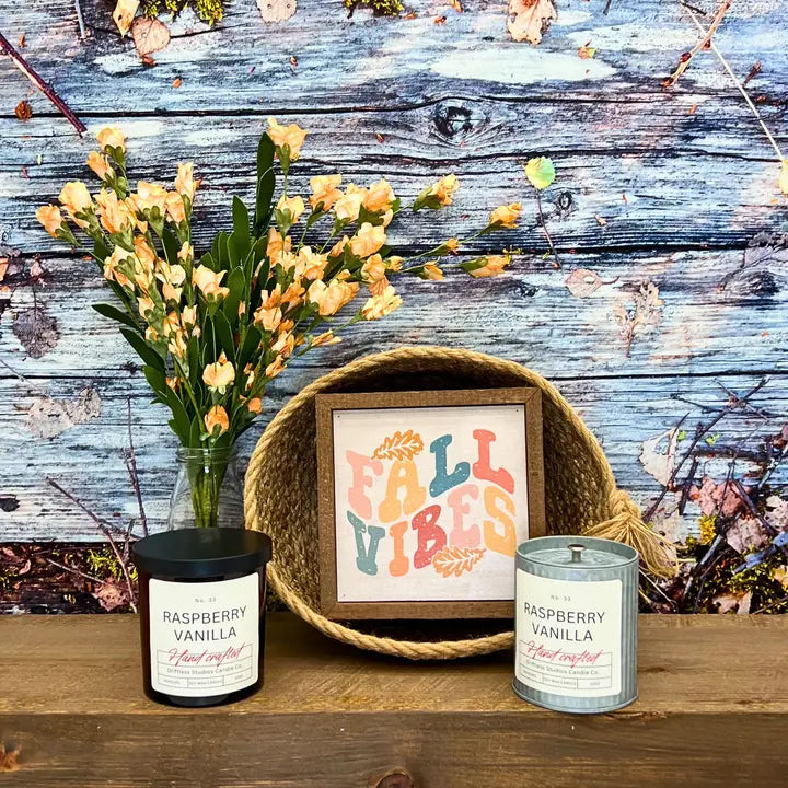 Raspberry Vanilla Fall Farmhouse Candle
